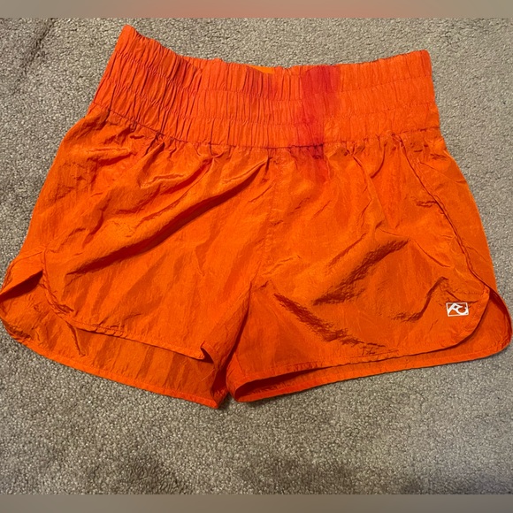 Pants - High Waisted Orange Shorts. Size Large.
